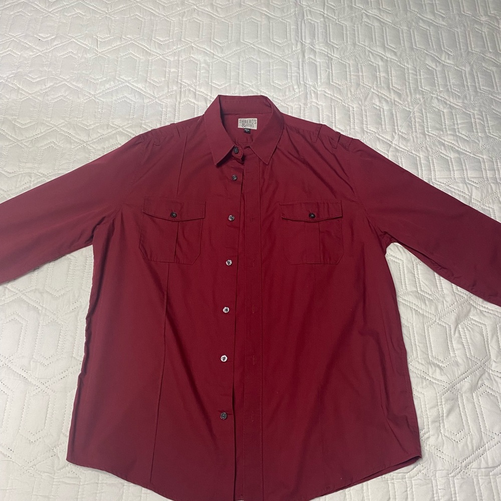 Red Button Down Shirt *PERFECT CONDITION*